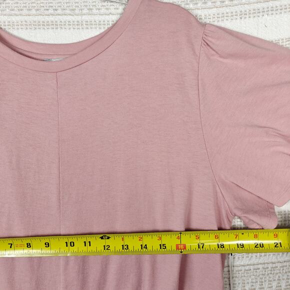 Paperoc Pink Wrap Tie Back Cutout Top Short Sleeve Size XL NWT - Picture 3 of 8